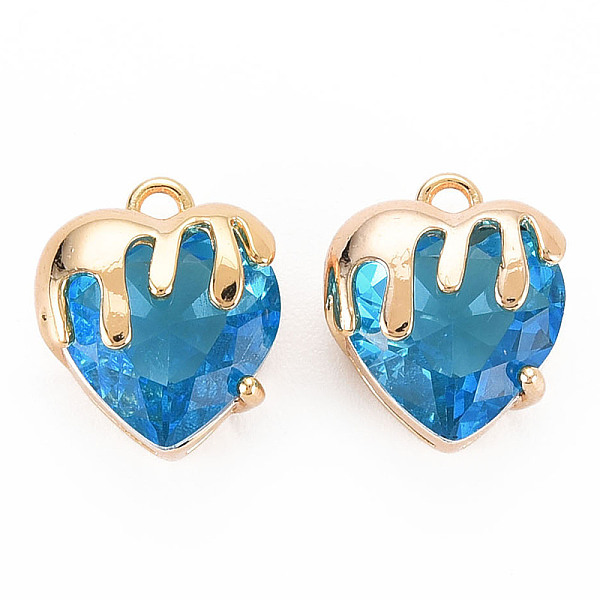 PandaHall Brass Micro Pave Cubic Zirconia Charms, Real 18K Gold Plated, Nickel Free, Heart, Deep Sky Blue, 13x11x7.5mm, Hole: 1.6mm...
PandaHall Brass Micro Pave Cubic Zirconia Charms, Real 18K Gold Plated, Nickel Free, Heart, Deep Sky Blue, 13x11x7.5mm, Hole: 1.6mm...