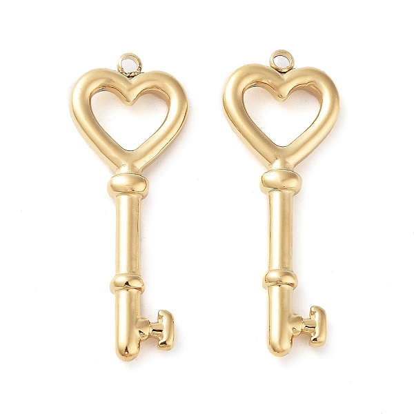 PandaHall 304 Stainless Steel Pendants, Heart Key Charm, Real 14K Gold Plated, 29.5x11x3mm, Hole: 1.4mm 304 Stainless Steel Key
PandaHall 304 Stainless Steel Pendants, Heart Key Charm, Real 14K Gold Plated, 29.5x11x3mm, Hole: 1.4mm 304 Stainless Steel Key