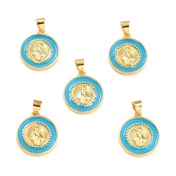 PandaHall Brass Enamel Pendants, Cadmium Free & Lead Free, Long-Lasting Plated, Flat Round with Virgin Mary, Real 18K Gold Plated, Dark...
PandaHall Brass Enamel Pendants, Cadmium Free & Lead Free, Long-Lasting Plated, Flat Round with Virgin Mary, Real 18K Gold Plated, Dark...