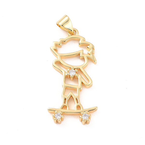 PandaHall Rack Plating Brass Micro Pave Cubic Zirconia Pendants, Cadmium Free & Lead Free, Human, Real 18K Gold Plated, 31x15x3mm, Hole..., Clear
PandaHall Rack Plating Brass Micro Pave Cubic Zirconia Pendants, Cadmium Free & Lead Free, Human, Real 18K Gold Plated, 31x15x3mm, Hole..., Clear