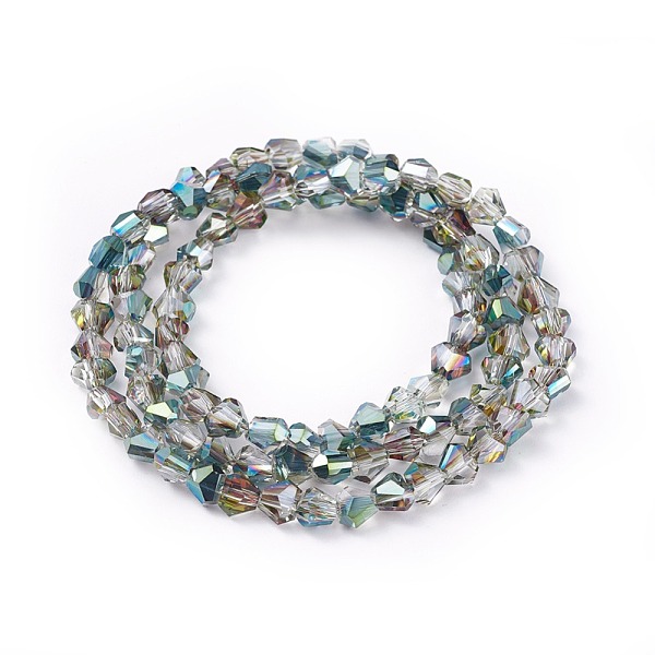 PandaHall Electroplate Glass Beads Strands, Half Plated, Faceted, teardrop, Colorful, 5x6x4.5mm, Hole: 1.2mm, about 98pcs/strand, 18.9 inch...
PandaHall Electroplate Glass Beads Strands, Half Plated, Faceted, teardrop, Colorful, 5x6x4.5mm, Hole: 1.2mm, about 98pcs/strand, 18.9 inch...