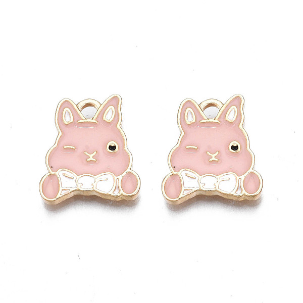 PandaHall Alloy Enamel Pendants, Cadmium Free & Nickel Free & Lead Free, Light Gold, Rabbit with Bowknot, Pink, 17x14.5x1.5mm, Hole: 2mm...
PandaHall Alloy Enamel Pendants, Cadmium Free & Nickel Free & Lead Free, Light Gold, Rabbit with Bowknot, Pink, 17x14.5x1.5mm, Hole: 2mm...
