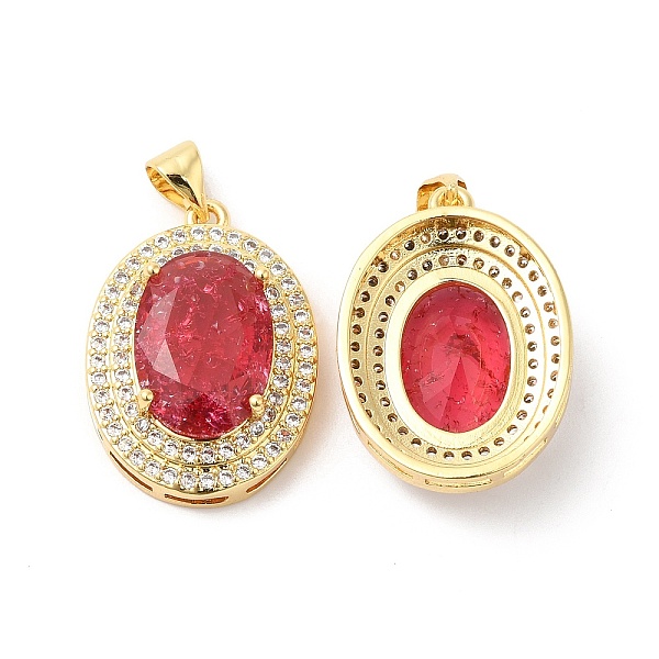 PandaHall Real 16K Gold Plated Brass Micro Pave Cubic Zirconia Pendants, with Glass, Oval Charms, Red, 23x17x8mm, Hole: 5x3.5mm Brass+Cubic...
PandaHall Real 16K Gold Plated Brass Micro Pave Cubic Zirconia Pendants, with Glass, Oval Charms, Red, 23x17x8mm, Hole: 5x3.5mm Brass+Cubic...
