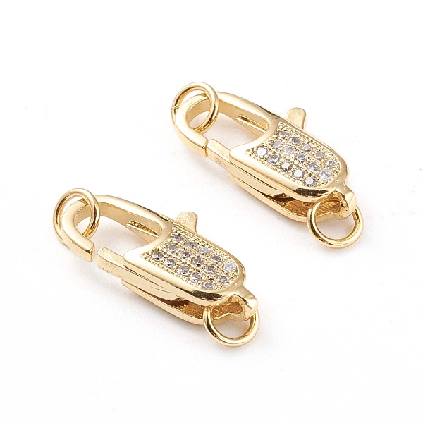 PandaHall Brass Micro Pave Clear Cubic Zirconia Lobster Claw Clasp, with Jump Rings, Long-Lasting Plated, Real 18K Gold Plated, 19.5x9.5x5mm...
PandaHall Brass Micro Pave Clear Cubic Zirconia Lobster Claw Clasp, with Jump Rings, Long-Lasting Plated, Real 18K Gold Plated, 19.5x9.5x5mm...