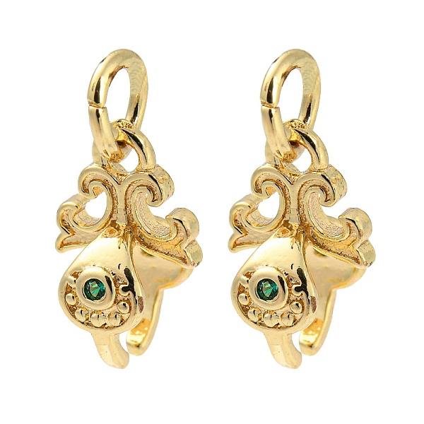 PandaHall Brass Micro Pave Green Cubic Zirconia Ice Pick Pinch Bails, Long-Lasting Plated, Lead Free & Cadmium Free, Light Gold...
PandaHall Brass Micro Pave Green Cubic Zirconia Ice Pick Pinch Bails, Long-Lasting Plated, Lead Free & Cadmium Free, Light Gold...