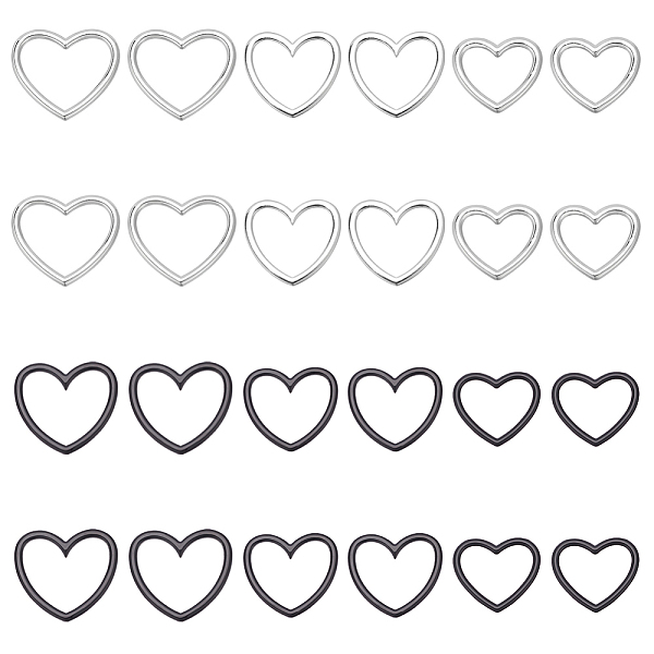 PandaHall WADORN 24Pcs 6 Style Alloy Linking Rings, Heart, Mixed Color, 22~39x26~44x2~2.5mm, Inner Diameter: 12~23x20~36mm, 4pcs/style Alloy
PandaHall WADORN 24Pcs 6 Style Alloy Linking Rings, Heart, Mixed Color, 22~39x26~44x2~2.5mm, Inner Diameter: 12~23x20~36mm, 4pcs/style Alloy
