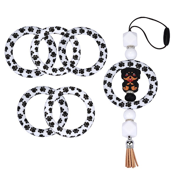 PandaHall 5Pcs Ring Food Grade Eco-Friendly Silicone Beads, Chewing Beads For Teethers, DIY Nursing Necklaces Making, Colorful, 65x9.5mm..., Multicolor
PandaHall 5Pcs Ring Food Grade Eco-Friendly Silicone Beads, Chewing Beads For Teethers, DIY Nursing Necklaces Making, Colorful, 65x9.5mm..., Multicolor
