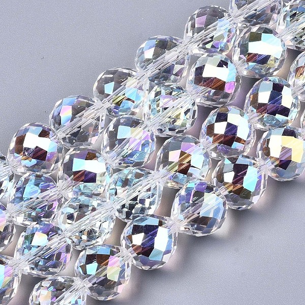 PandaHall Electroplate Glass Beads Strands, AB Color Plated, Faceted Teardrop, Clear AB, 12x12mm, Hole: 1.2mm, about 50pcs/strand, 23.62''..., White
PandaHall Electroplate Glass Beads Strands, AB Color Plated, Faceted Teardrop, Clear AB, 12x12mm, Hole: 1.2mm, about 50pcs/strand, 23.62''..., White