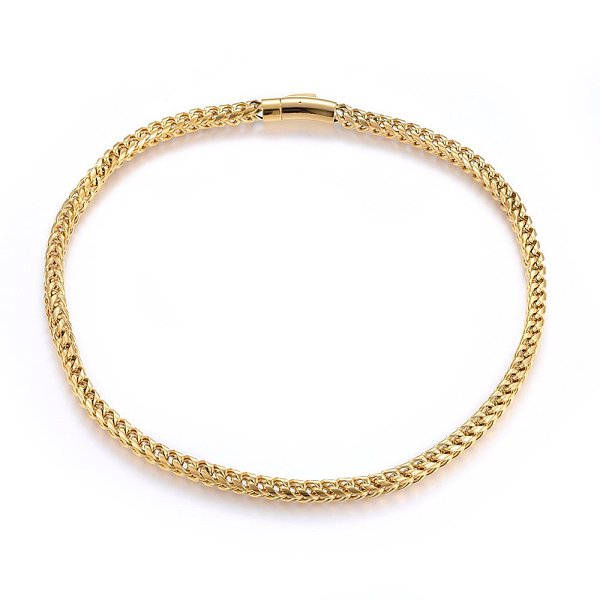PandaHall 304 Stainless Steel Wheat Chain Necklaces, with Bayonet Clasps, Golden, 23.62 inch(60cm), 8mm 304 Stainless Steel
PandaHall 304 Stainless Steel Wheat Chain Necklaces, with Bayonet Clasps, Golden, 23.62 inch(60cm), 8mm 304 Stainless Steel