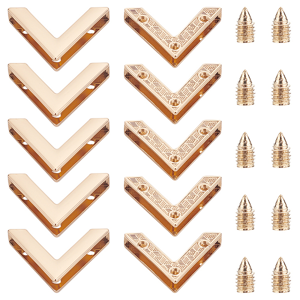PandaHall WADORN 10 Sets V-Shaped Alloy Cabinet Purse Corner Protector, Guard Edge Decorative Screw-in Bag Corner Clip, with Screws, Light...
PandaHall WADORN 10 Sets V-Shaped Alloy Cabinet Purse Corner Protector, Guard Edge Decorative Screw-in Bag Corner Clip, with Screws, Light...