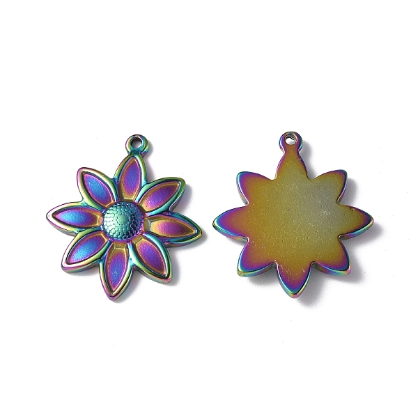 PandaHall Ion Plating(IP) 304 Stainless Steel Pendants, Flower Charm, Rainbow Color, 32x28x4mm, Hole: 1.6mm 304 Stainless Steel Flower
PandaHall Ion Plating(IP) 304 Stainless Steel Pendants, Flower Charm, Rainbow Color, 32x28x4mm, Hole: 1.6mm 304 Stainless Steel Flower
