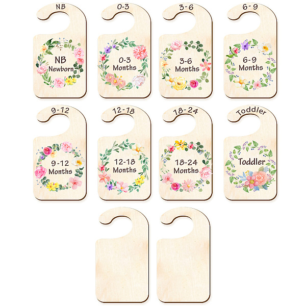 PandaHall Wood Baby Closet Size Dividers, Baby Clothes Organizers, from Newborn to Toddler, Flower Pattern, 100x180x2.5mm, 10pcs/set Wood..., Multicolor
PandaHall Wood Baby Closet Size Dividers, Baby Clothes Organizers, from Newborn to Toddler, Flower Pattern, 100x180x2.5mm, 10pcs/set Wood..., Multicolor