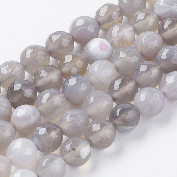 PandaHall Natural Striped Agate/Banded Agate Beads Strands, Faceted, Round, Gainsboro, 8mm, Hole: 1mm Banded Agate Round Gray
PandaHall Natural Striped Agate/Banded Agate Beads Strands, Faceted, Round, Gainsboro, 8mm, Hole: 1mm Banded Agate Round Gray
