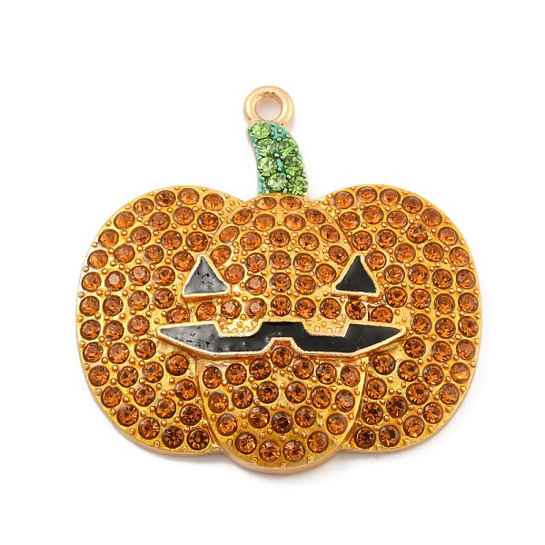 PandaHall Alloy with Glass Rhinestone Pendants, Halloween Theme, Pumpkin, 39.5x39x6.5mm, Hole: 2mm Alloy+Glass Pumpkin
PandaHall Alloy with Glass Rhinestone Pendants, Halloween Theme, Pumpkin, 39.5x39x6.5mm, Hole: 2mm Alloy+Glass Pumpkin