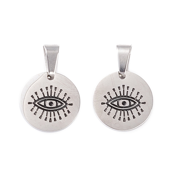 PandaHall 304 Stainless Steel Enamel Pendants, Flat Round with Evil Eye Pattern, Stainless Steel Color, 22mm, Hole: 6mm Stainless...
PandaHall 304 Stainless Steel Enamel Pendants, Flat Round with Evil Eye Pattern, Stainless Steel Color, 22mm, Hole: 6mm Stainless...