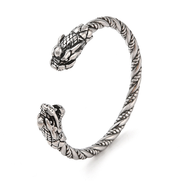 PandaHall Viking 304 Stainless Steel Open Cuff Bangles for Men, Antique Silver, Dragon, Inner Diameter: 2-5/8 inch(6.7cm), 16.5mm 304...
PandaHall Viking 304 Stainless Steel Open Cuff Bangles for Men, Antique Silver, Dragon, Inner Diameter: 2-5/8 inch(6.7cm), 16.5mm 304...