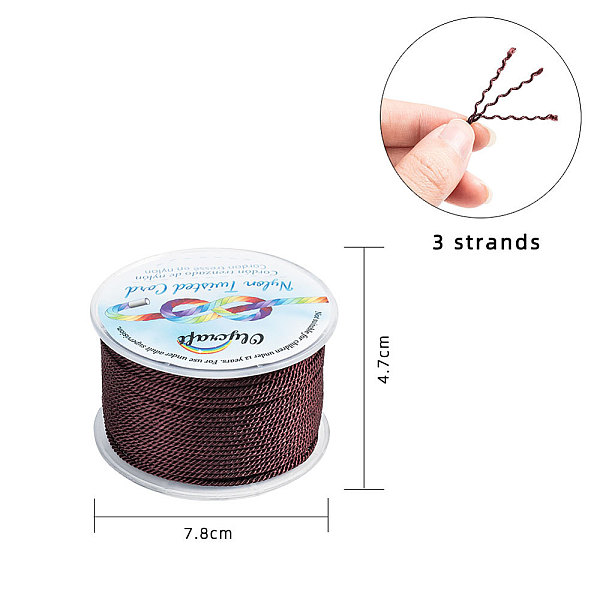 PandaHall Olycraft Nylon Threads, Milan Cords/Twisted Cords, Coconut Brown, 1.5~2mm, about 50m/roll Nylon Brown
PandaHall Olycraft Nylon Threads, Milan Cords/Twisted Cords, Coconut Brown, 1.5~2mm, about 50m/roll Nylon Brown