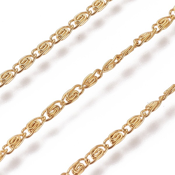 PandaHall 304 Stainless Steel Lumachina Chains, with Spool, Unwelded, Golden, 1.8mm, Link: 4.5x1.8x1mm, about 82.02 Feet(25m)/roll 304...
PandaHall 304 Stainless Steel Lumachina Chains, with Spool, Unwelded, Golden, 1.8mm, Link: 4.5x1.8x1mm, about 82.02 Feet(25m)/roll 304...