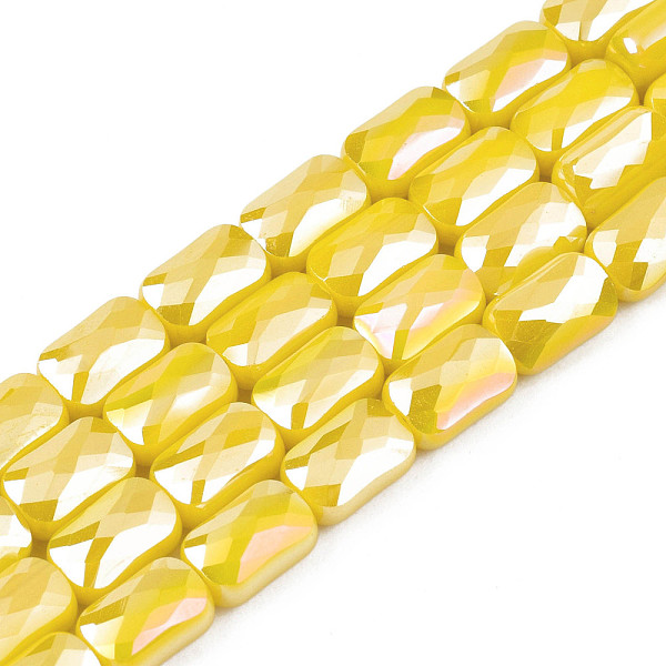 PandaHall Electroplate Opaque Solid Color Glass Beads Strands, AB Color Plated, Faceted, Rectangle, Yellow, 7x4x3mm, Hole: 1mm, about...
PandaHall Electroplate Opaque Solid Color Glass Beads Strands, AB Color Plated, Faceted, Rectangle, Yellow, 7x4x3mm, Hole: 1mm, about...