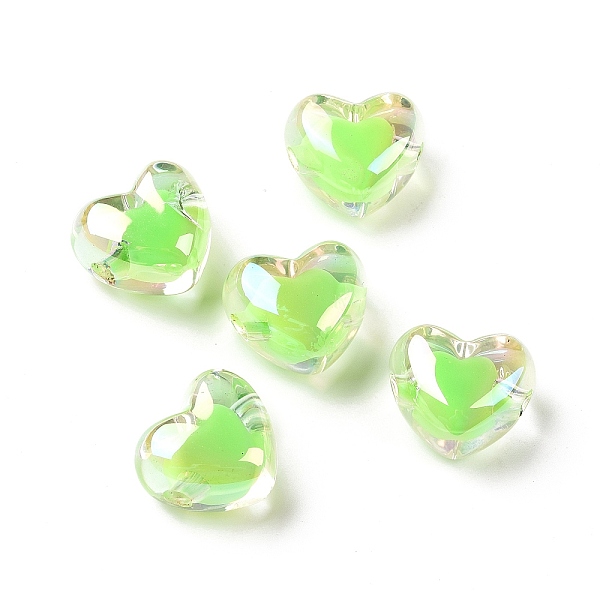 PandaHall Transparent Acrylic Beads, Bead in Bead, AB Color Plated, Heart, Lawn Green, 19x21.5x14mm, Hole: 3.5mm Acrylic Heart
PandaHall Transparent Acrylic Beads, Bead in Bead, AB Color Plated, Heart, Lawn Green, 19x21.5x14mm, Hole: 3.5mm Acrylic Heart