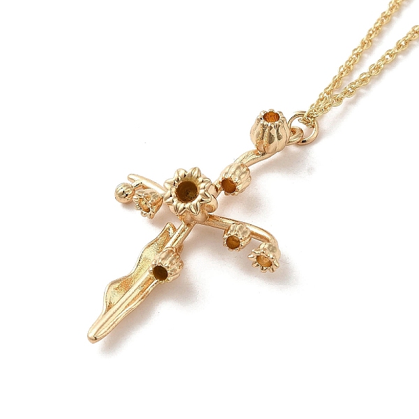 PandaHall 304 Stainless Steel Cross with Flower Pendant Necklaces for Women, Golden, 17.87 inch(45.4cm), 304 Stainless Steel Flower
PandaHall 304 Stainless Steel Cross with Flower Pendant Necklaces for Women, Golden, 17.87 inch(45.4cm), 304 Stainless Steel Flower