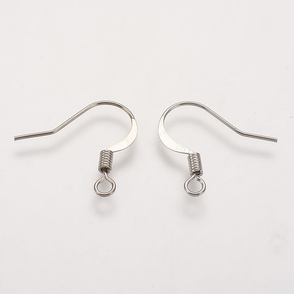 PandaHall Brass French Earring Hooks, Flat Earring Hooks, Ear Wire, with Horizontal Loop, Nickel Free, Platinum, 17mm, Hole: 2mm Brass
PandaHall Brass French Earring Hooks, Flat Earring Hooks, Ear Wire, with Horizontal Loop, Nickel Free, Platinum, 17mm, Hole: 2mm Brass