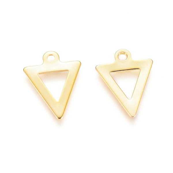 PandaHall 201 Stainless Steel Charms, Triangle, Real 24K Gold Plated, 12x9.5x0.5mm, Hole: 1mm 201 Stainless Steel Triangle
PandaHall 201 Stainless Steel Charms, Triangle, Real 24K Gold Plated, 12x9.5x0.5mm, Hole: 1mm 201 Stainless Steel Triangle