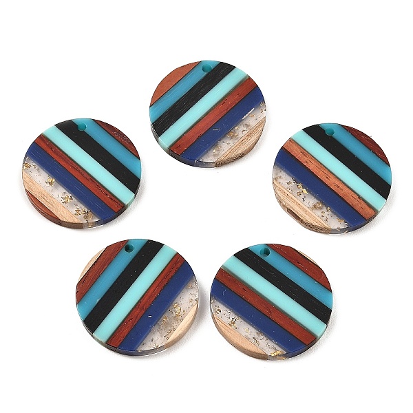 PandaHall Transparent Resin & Walnut Wood Pendants, Flat Round Charms with Gold Foil, Colorful, 28x3mm, Hole: 2mm Resin+Wood Flat Round
PandaHall Transparent Resin & Walnut Wood Pendants, Flat Round Charms with Gold Foil, Colorful, 28x3mm, Hole: 2mm Resin+Wood Flat Round
