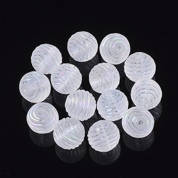 PandaHall Transparent Acrylic Corrugated Beads, AB Color Plated, Frosted, Round, WhiteSmoke, 9.5mm, Hole: 1.5mm, about 1000pcs/500g Acrylic..., White
PandaHall Transparent Acrylic Corrugated Beads, AB Color Plated, Frosted, Round, WhiteSmoke, 9.5mm, Hole: 1.5mm, about 1000pcs/500g Acrylic..., White