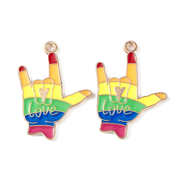 PandaHall Rainbow Color Pride Alloy Enamel Pendants, Palm with Word Love Charm, Light Gold, Colorful, 28.7x19.6x1.5mm, Hole: 2mm...
PandaHall Rainbow Color Pride Alloy Enamel Pendants, Palm with Word Love Charm, Light Gold, Colorful, 28.7x19.6x1.5mm, Hole: 2mm...
