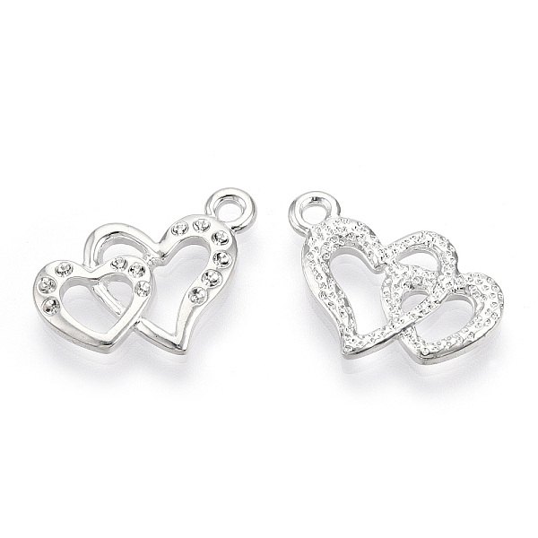 PandaHall Alloy Pendant Rhinestone Settings, Cadmium Free & Lead Free, Double Heart, Platinum, Fit for 1.2mm Rhinestone, 14.5x22x2.5mm, Hole...
PandaHall Alloy Pendant Rhinestone Settings, Cadmium Free & Lead Free, Double Heart, Platinum, Fit for 1.2mm Rhinestone, 14.5x22x2.5mm, Hole...