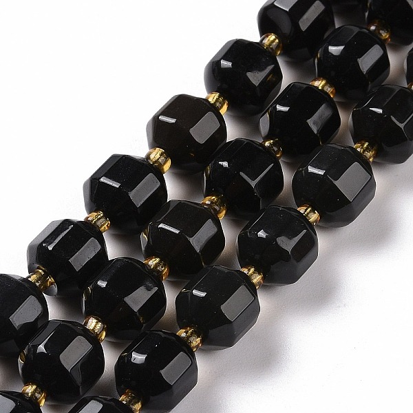 PandaHall Natural Obsidian Beads Strands, with Seed Beads, Faceted Bicone Barrel Drum, 9~10mm, Hole: 1.2mm, about 29~32pcs/strand...
PandaHall Natural Obsidian Beads Strands, with Seed Beads, Faceted Bicone Barrel Drum, 9~10mm, Hole: 1.2mm, about 29~32pcs/strand...
