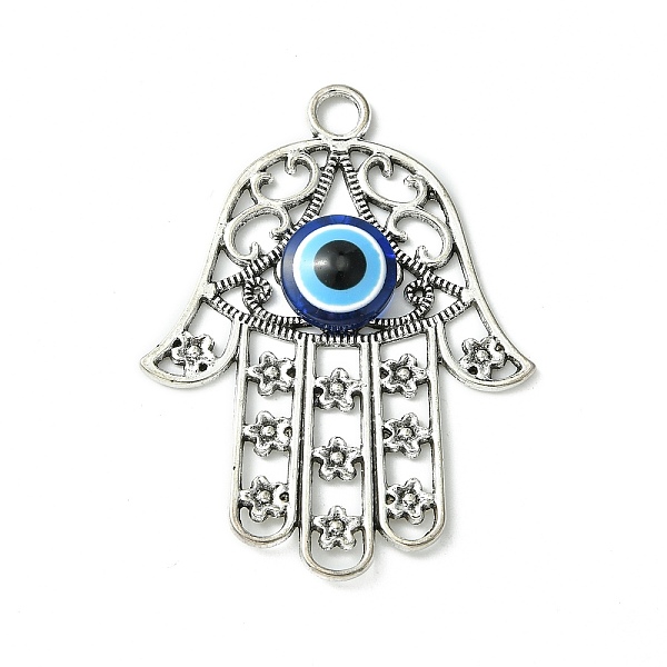 PandaHall Blue Evil Eye Alloy Big Pendants, Lucky Eye Charms, Antique Silver, Hamsa Hand, 53x39.5x5.5mm, Hole: 4mm Alloy+Resin Hamsa Hand...
PandaHall Blue Evil Eye Alloy Big Pendants, Lucky Eye Charms, Antique Silver, Hamsa Hand, 53x39.5x5.5mm, Hole: 4mm Alloy+Resin Hamsa Hand...