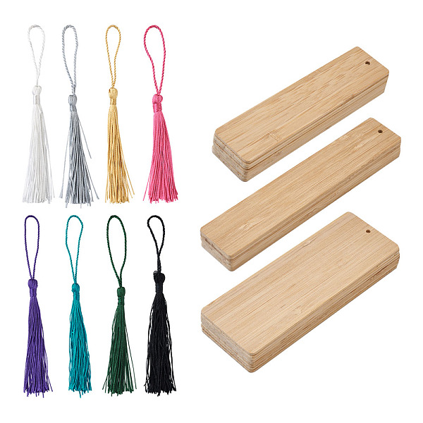 PandaHall Phyllostachys Pubescens Bookmarks, Rectangle, with Polyester Tassel Decorations, Mixed Color, 48pcs Bamboo Multicolor
PandaHall Phyllostachys Pubescens Bookmarks, Rectangle, with Polyester Tassel Decorations, Mixed Color, 48pcs Bamboo Multicolor