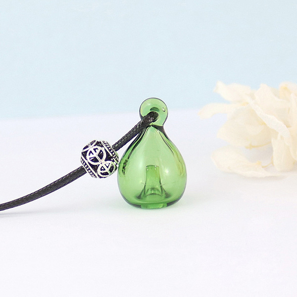 PandaHall Glass Perfume Bottle Pendant Necklace with Wax Cord for Women, Light Green, Pendant: 38x16mm, 17.72 inch(45cm) Glass
PandaHall Glass Perfume Bottle Pendant Necklace with Wax Cord for Women, Light Green, Pendant: 38x16mm, 17.72 inch(45cm) Glass