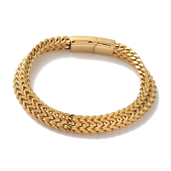 PandaHall Vacuum Plating 201 Stainless Steel Wheat Chain Bracelets for Women Men, with Snap Clasp, Real 18K Gold Plated, 8-1/8 inch(20.5cm)...
PandaHall Vacuum Plating 201 Stainless Steel Wheat Chain Bracelets for Women Men, with Snap Clasp, Real 18K Gold Plated, 8-1/8 inch(20.5cm)...