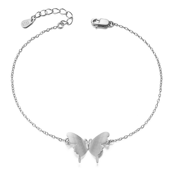 PandaHall SHEGRACE Unique Design Rhodium Plated 925 Sterling Silver Link Bracelet, with Butterfly(Chain Extenders Random Style), Platinum...
PandaHall SHEGRACE Unique Design Rhodium Plated 925 Sterling Silver Link Bracelet, with Butterfly(Chain Extenders Random Style), Platinum...