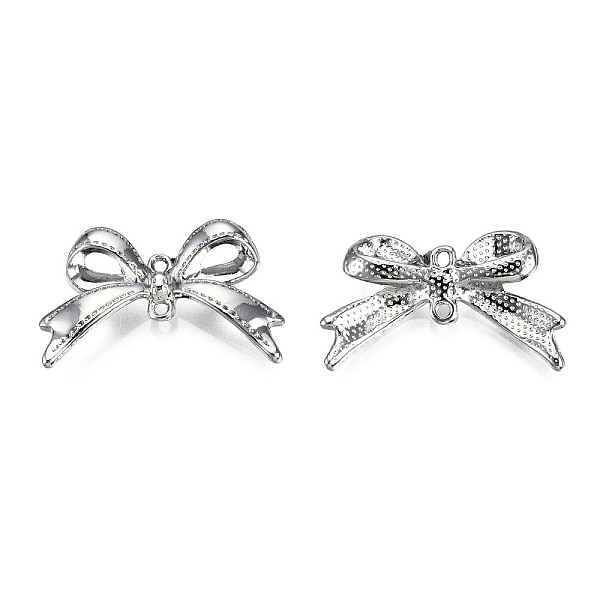 PandaHall Alloy Connector Charms, Cadmium Free & Nickel Free & Lead Free, Bowknot, Platinum, 17x27x6mm, Hole: 1.2mm Alloy Bowknot
PandaHall Alloy Connector Charms, Cadmium Free & Nickel Free & Lead Free, Bowknot, Platinum, 17x27x6mm, Hole: 1.2mm Alloy Bowknot