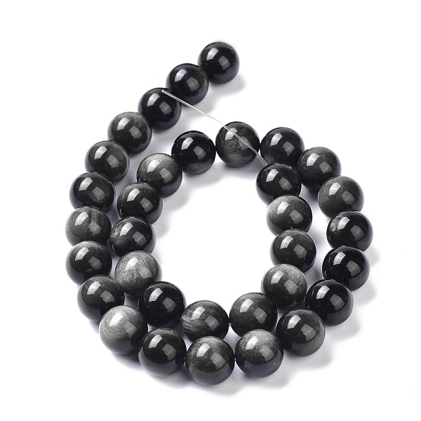 PandaHall Natural Silver Obsidian Beads Strands, Round, 12mm, Hole: 1.4mm, about 32~33pcs/strand, 14.76''(37.5~38.5cm) Obsidian Round
PandaHall Natural Silver Obsidian Beads Strands, Round, 12mm, Hole: 1.4mm, about 32~33pcs/strand, 14.76''(37.5~38.5cm) Obsidian Round