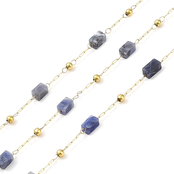 PandaHall Ion Plating(IP) 304 Stainless Steel Link Chains, Natural Sodalite Beads & Spool, Soldered, Real 18K Gold Plated, 6.5x2.5x2.5mm...
PandaHall Ion Plating(IP) 304 Stainless Steel Link Chains, Natural Sodalite Beads & Spool, Soldered, Real 18K Gold Plated, 6.5x2.5x2.5mm...