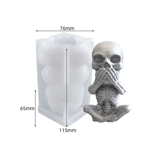 PandaHall DIY Silicone Statue Candle Molds, For Candle Making, Skull, White, 7.6x6.5x11.5cm Silicone Skull White
PandaHall DIY Silicone Statue Candle Molds, For Candle Making, Skull, White, 7.6x6.5x11.5cm Silicone Skull White