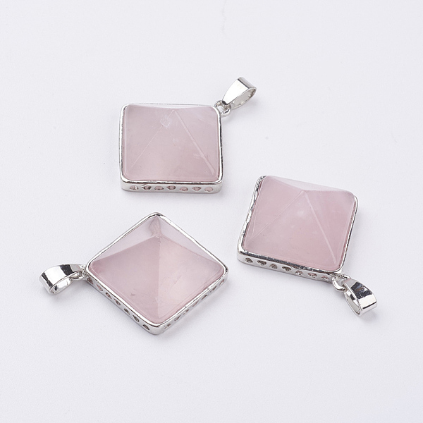 PandaHall Natural Rose Quartz Pendants, with Brass Finding, Pyramid, Platinum, 28.5x32x13mm, Hole: 3.5x6mm Rose Quartz Pyramid
PandaHall Natural Rose Quartz Pendants, with Brass Finding, Pyramid, Platinum, 28.5x32x13mm, Hole: 3.5x6mm Rose Quartz Pyramid