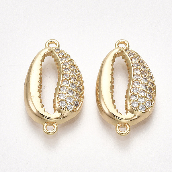 PandaHall Brass Cubic Zirconia Links, Cowrie Shell Shape, Nickel Free, Real 18K Gold Plated, Clear, 21x11x3.5mm, Hole: 1.2mm Brass+Cubic...
PandaHall Brass Cubic Zirconia Links, Cowrie Shell Shape, Nickel Free, Real 18K Gold Plated, Clear, 21x11x3.5mm, Hole: 1.2mm Brass+Cubic...