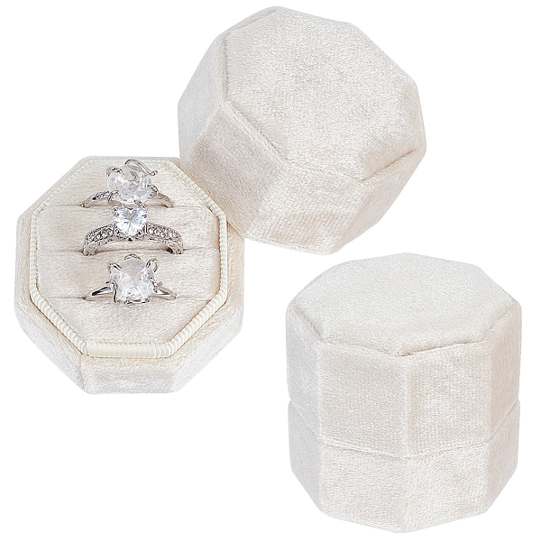 PandaHall 3-Slot Octagon Velvet Rings Box, Jewelry Ring Gift Case, Light Yellow, 5.1~5.2x5.1x5.1cm Velvet Octagon White
PandaHall 3-Slot Octagon Velvet Rings Box, Jewelry Ring Gift Case, Light Yellow, 5.1~5.2x5.1x5.1cm Velvet Octagon White