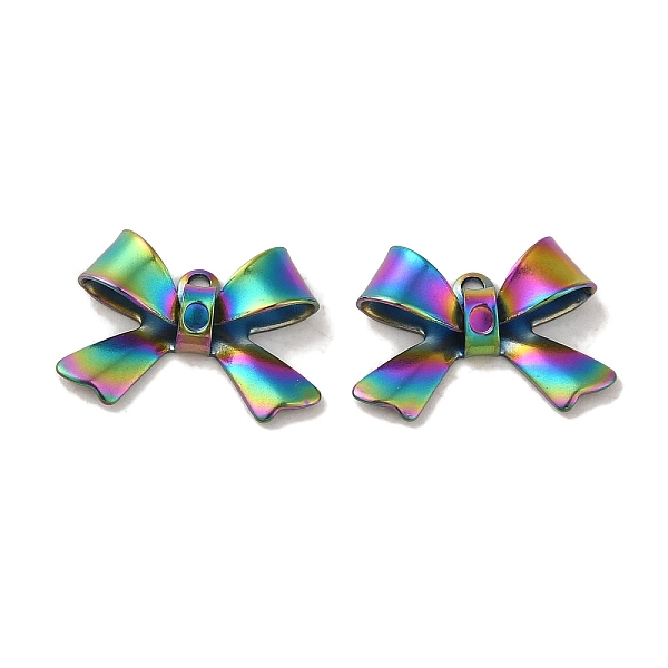 PandaHall Ion Plating(IP) 304 Stainless Steel Pendants, Bowknot Charm, Rainbow Color, 10x15x4mm, Hole: 1mm 304 Stainless Steel Bowknot
PandaHall Ion Plating(IP) 304 Stainless Steel Pendants, Bowknot Charm, Rainbow Color, 10x15x4mm, Hole: 1mm 304 Stainless Steel Bowknot