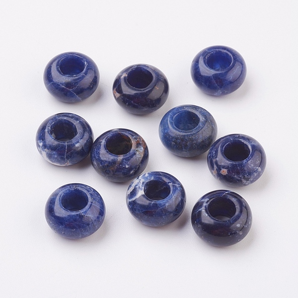 PandaHall Natural Sodalite European Beads, Large Hole Beads, Rondelle, 14x7~8mm, Hole: 6mm Sodalite Rondelle
PandaHall Natural Sodalite European Beads, Large Hole Beads, Rondelle, 14x7~8mm, Hole: 6mm Sodalite Rondelle