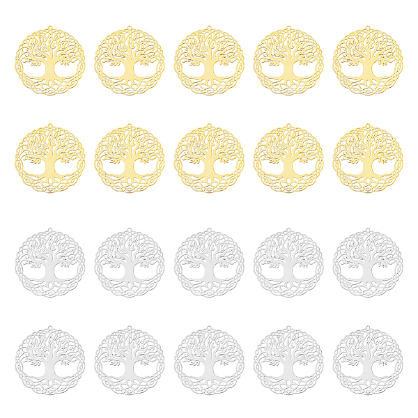 PandaHall SUPERFINDINGS 20Pcs 2 Colors 201 Stainless Steel Pendants, Etched Metal Embellishments, Flat Round with Tree of Life, Golden &...
PandaHall SUPERFINDINGS 20Pcs 2 Colors 201 Stainless Steel Pendants, Etched Metal Embellishments, Flat Round with Tree of Life, Golden &...