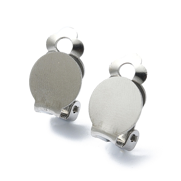 PandaHall 304 Stainless Steel Clip-on Earring Findings, Flat Round Earring Settings, with Loops, Stainless Steel Color, 22x12x9mm, Hole: 3mm...
PandaHall 304 Stainless Steel Clip-on Earring Findings, Flat Round Earring Settings, with Loops, Stainless Steel Color, 22x12x9mm, Hole: 3mm...