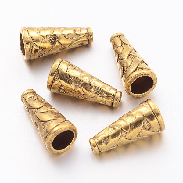 PandaHall Tibetan Style Alloy Bead Cone, Cadmium Free & Nickel Free & Lead Free, Antique Golden, 18x8x8mm, Hole: 1mm Alloy
PandaHall Tibetan Style Alloy Bead Cone, Cadmium Free & Nickel Free & Lead Free, Antique Golden, 18x8x8mm, Hole: 1mm Alloy