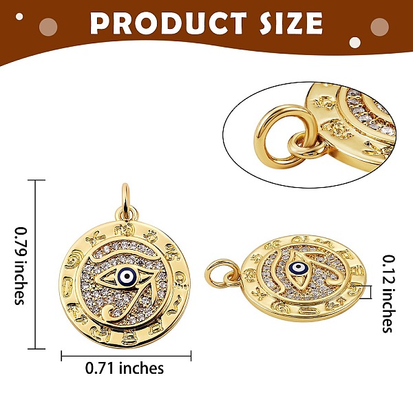 PandaHall 5Pcs Brass Micro Pave Clear Cubic Zirconia Pendants, with Enamel & Jump Rings, Long-Lasting Plated, for Religion, Flat Round with..., Blue
PandaHall 5Pcs Brass Micro Pave Clear Cubic Zirconia Pendants, with Enamel & Jump Rings, Long-Lasting Plated, for Religion, Flat Round with..., Blue